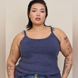 Torrid “vegan cashmere” camisole sweater, sz. 1